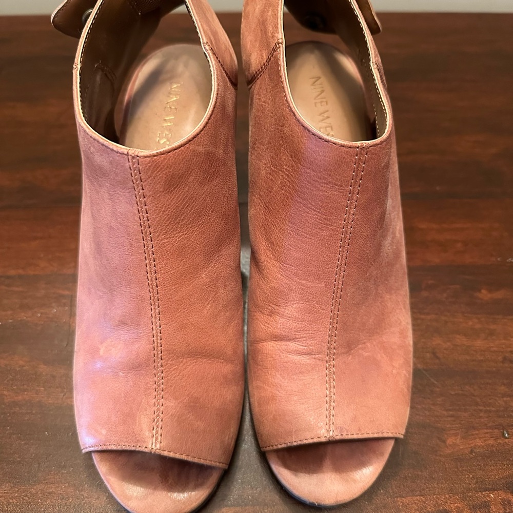 Nine West Tan Block Heel Heels